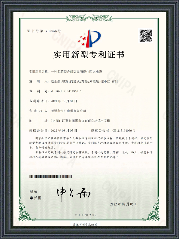 Bruksmodellpatentsertifikat